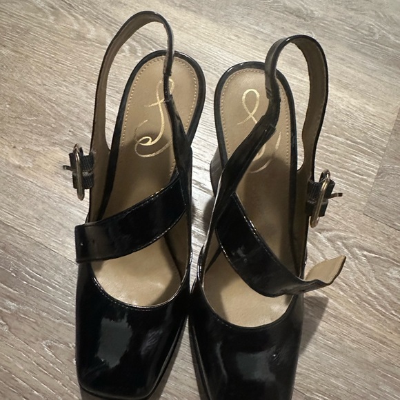 Sam edelman black patent jildie platform slingback mary jane heels size 6 - Picture 2 of 7